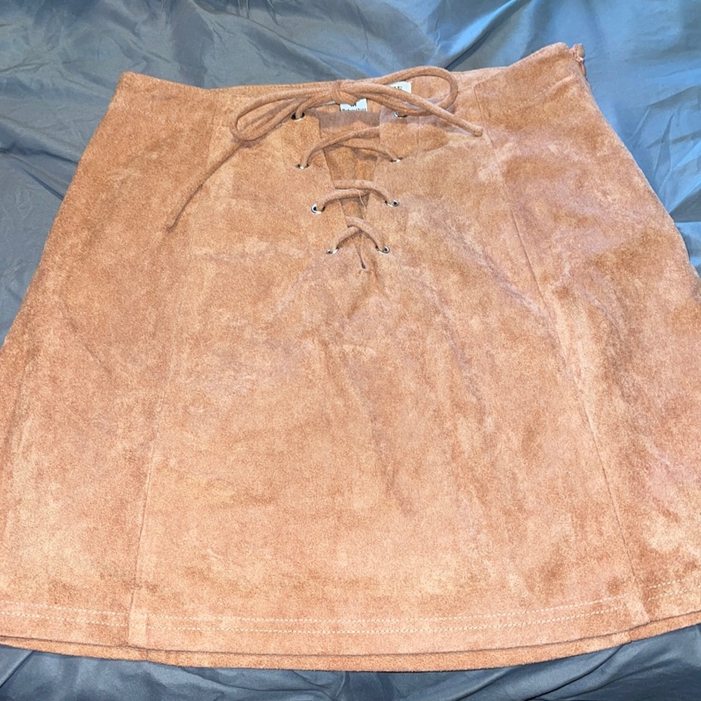 Pink/orange velvet Skirt from Dry Goods
